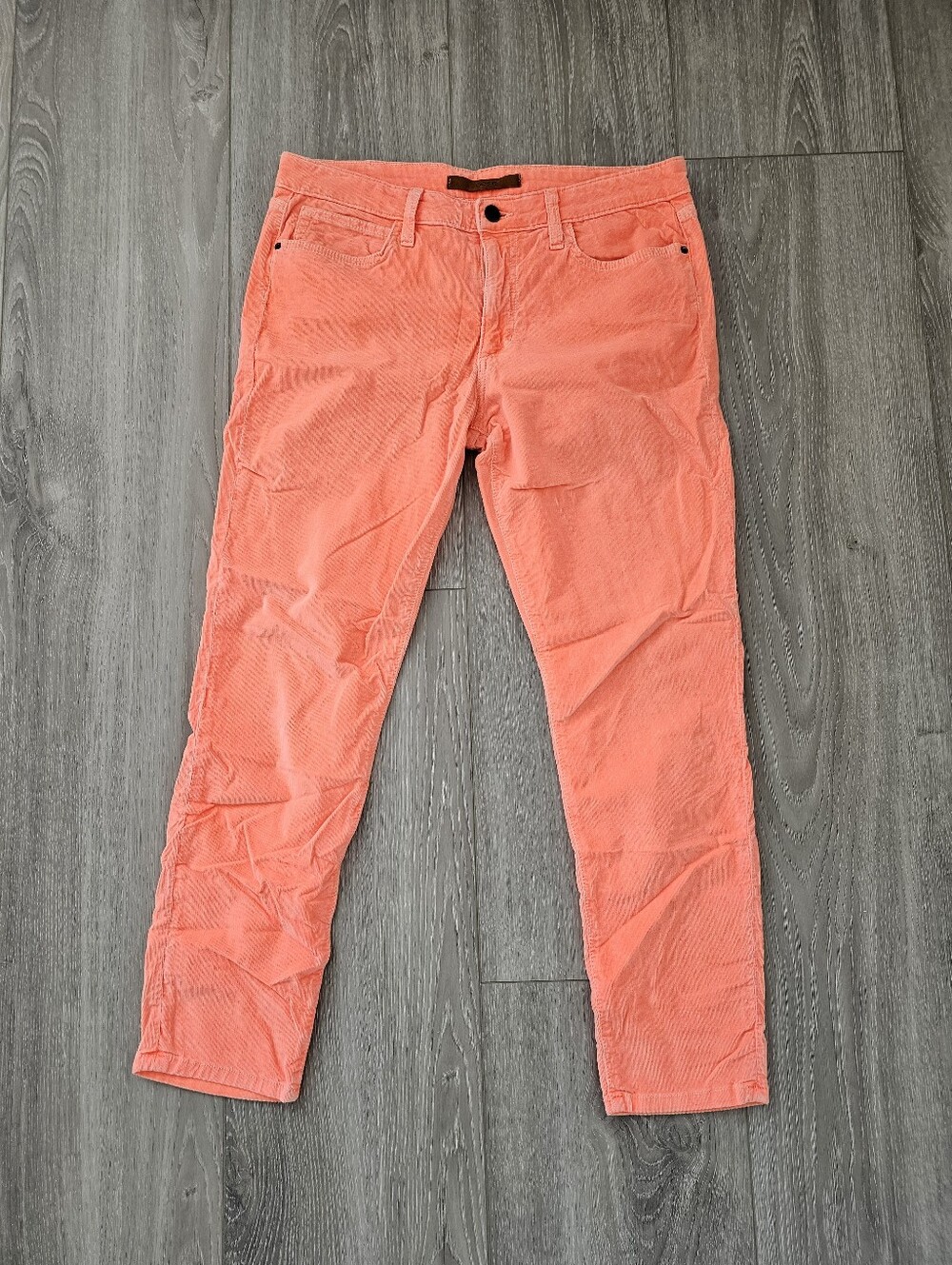 Joe’s Jeans The High Water Skinny Corduroy Pants - Neon Coral Orange - Size 31